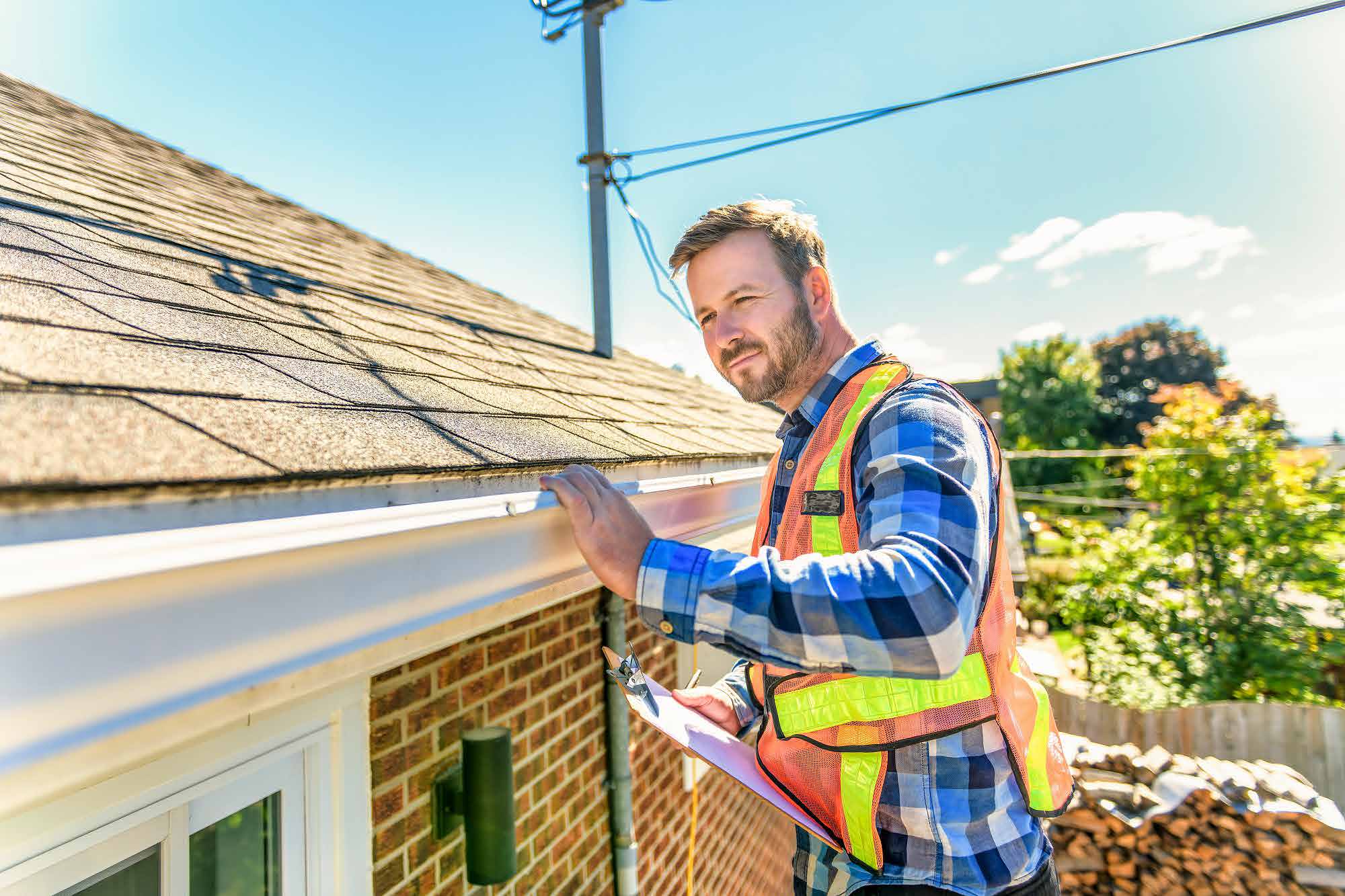 Worker on the roof